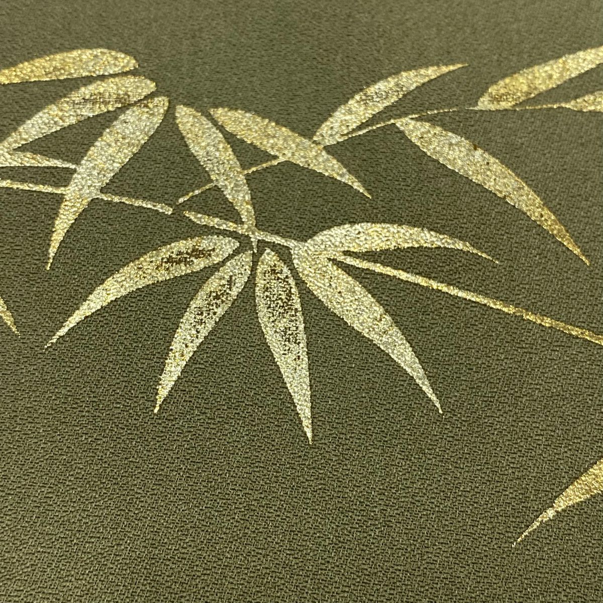 訪問服 身長159.5cm 袖長65.5cm M 雙層 菊花花寶盡 金銀彩 漸層 山吹茶 純蠶絲 優品級