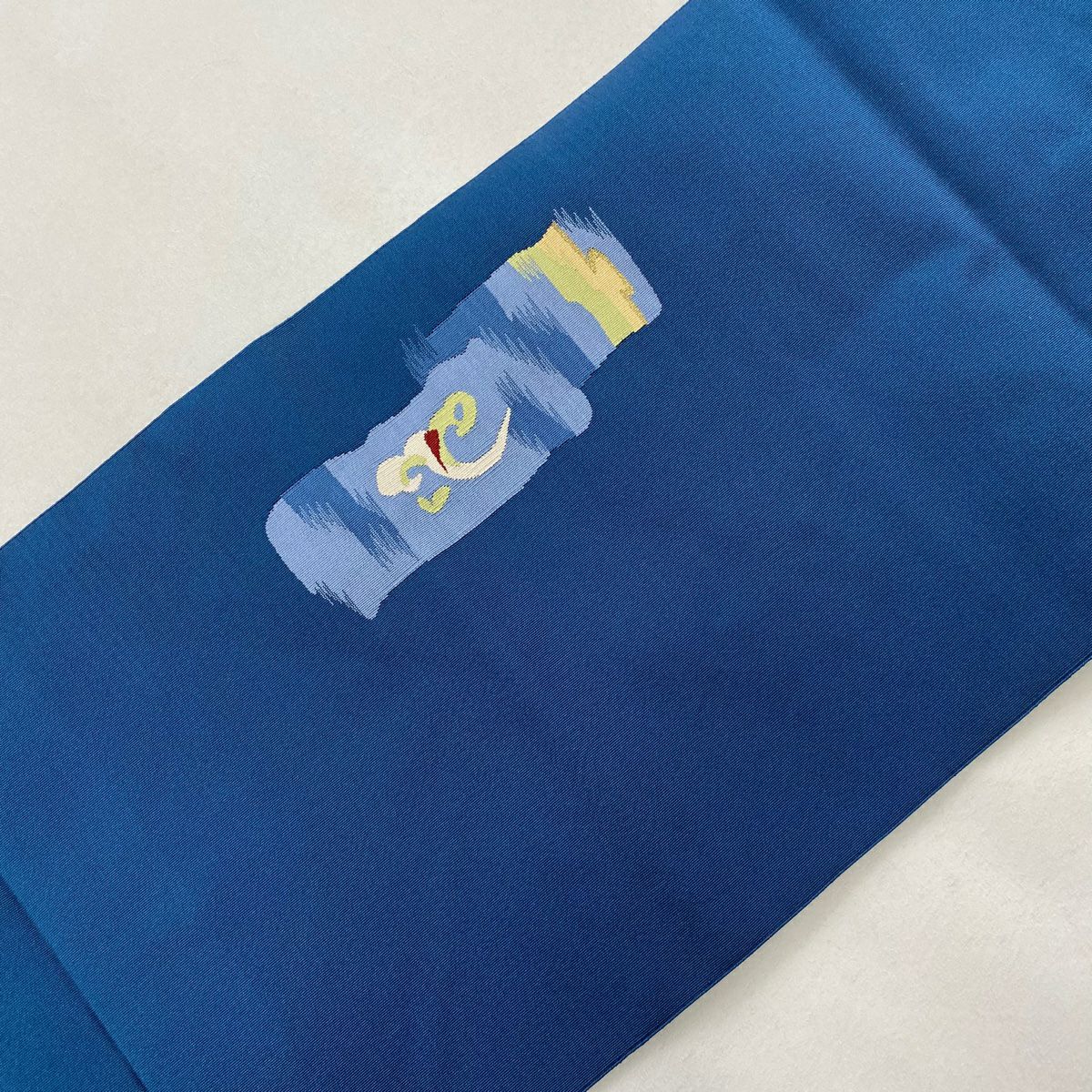 名古屋帶 秀品級 波 金糸 深藍 純蠶絲