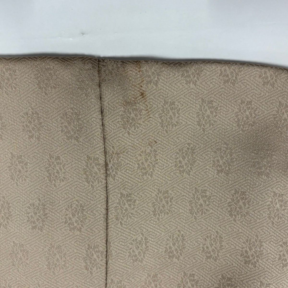 【庫存清倉】訪問服 身長162cm 袖長65cm M 雙層 翠山刺繡 草花紋 紋樣 刺繡 灰茶 純蠶絲 名品級