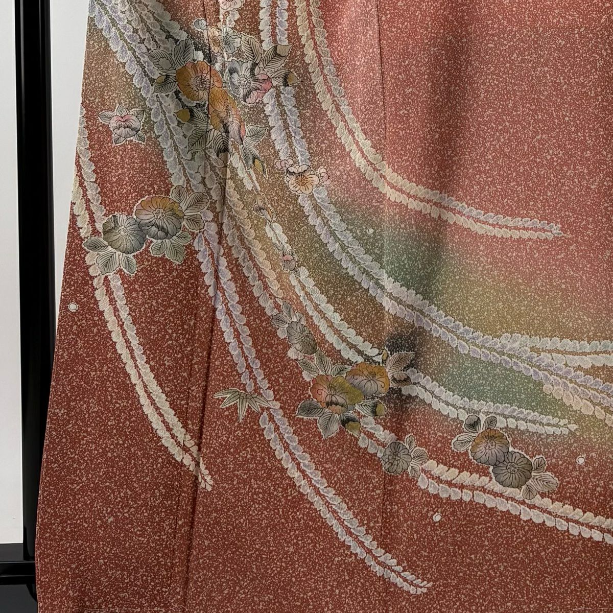 【庫存清倉】訪問服 身長171cm 袖長65cm M 雙層 辻花染 金銀彩 漸層 粉色 純蠶絲 美品 名品級