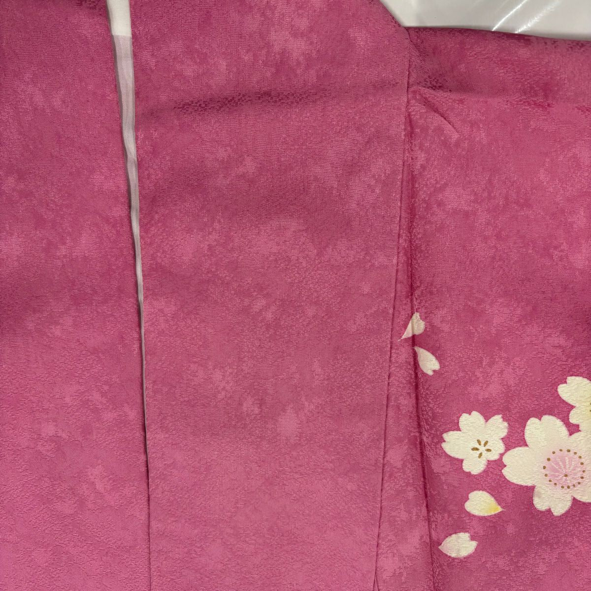 【庫存清倉】振袖禮服 身長165cm 袖長67cm M 雙層 櫻花 菊花花 金銀彩 漸層 粉紅 純蠶絲 名品級