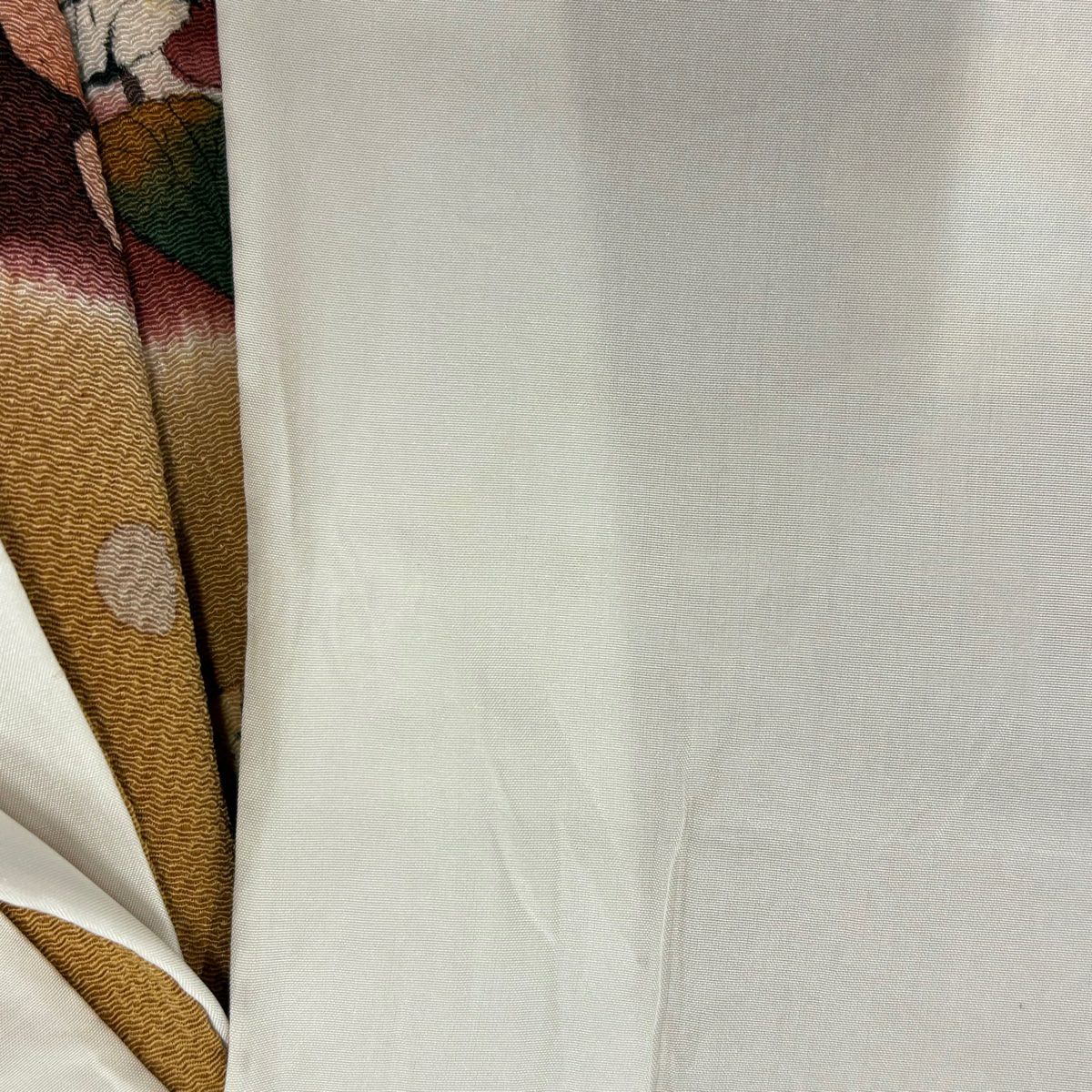 【庫存清倉】訪問服 身長160.5cm 袖長68cm L 雙層 落款有 辻花染圖案 絞織 漸層 山吹色 純蠶絲 名品級