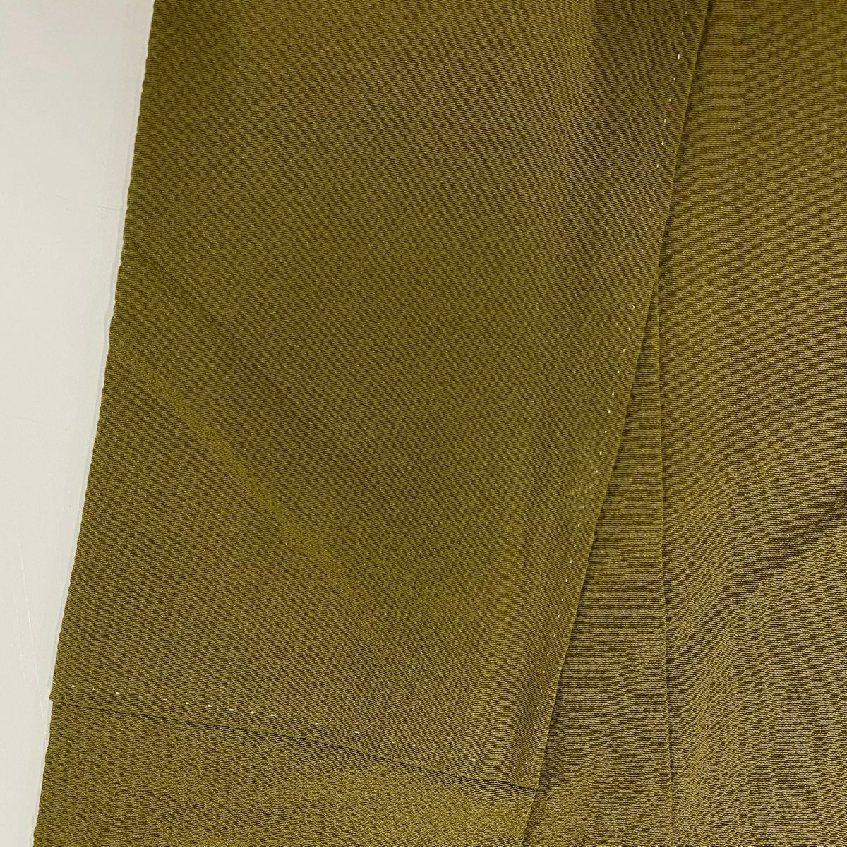 【庫存清倉】訪問服 身長159.5cm 袖長63.5cm S 雙層 滝泰 有落款 樹木 花 絞染 金彩裝飾 鶯 純蠶絲 優品級