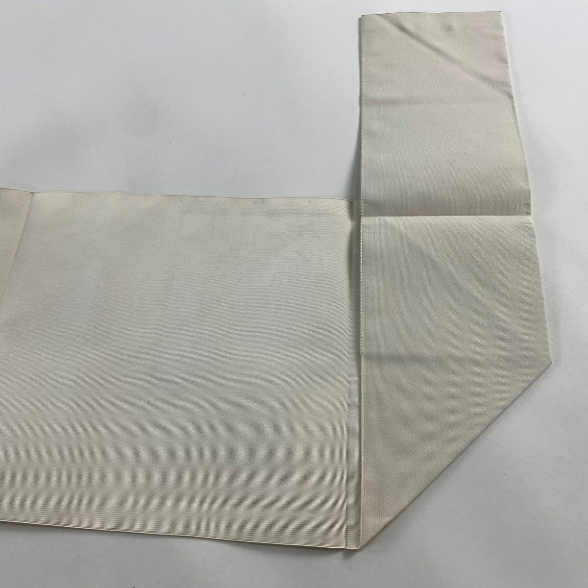 【庫存清倉】 名古屋帶 優品級 八寸名古屋帶 松樹葉仕立 牡丹 ヱ霞 金絲 金金箔 灰白 純蠶絲