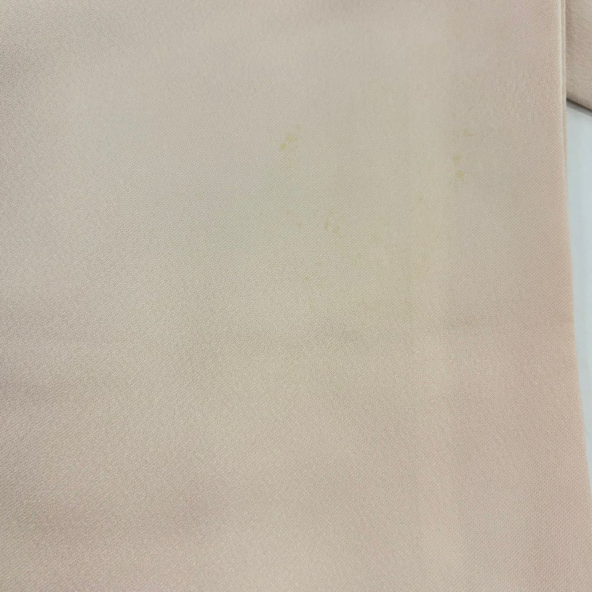 【庫存清倉】 付下 身長158cm 袖長62.5cm S 雙層 和田光正 落款 花丸紋 松樹葉 金銀彩 淺粉色 純蠶絲 名品級