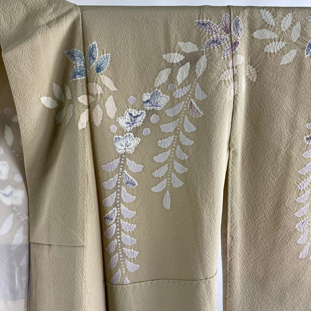 【庫存清倉】訪問服 身長155cm 袖長62.5cm S 雙層 落款有 辻花染 漸層 米色 純蠶絲 逸品級
