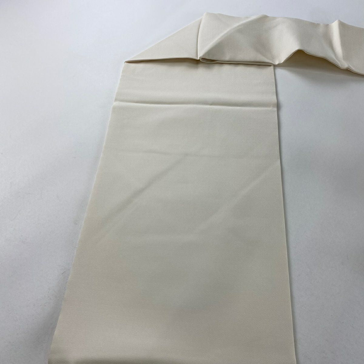 【庫存清倉】名古屋帶 美品 秀品級 斜格子 金彩裝飾 奶油色 純蠶絲