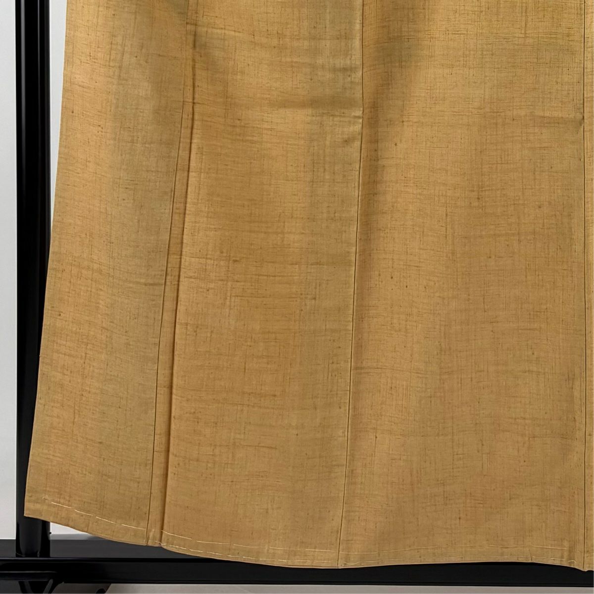 【庫存清倉】 紬織 身長156.5cm 袖長64cm M 雙層 淡黃土色 純蠶絲 美品 秀品級 一個紋