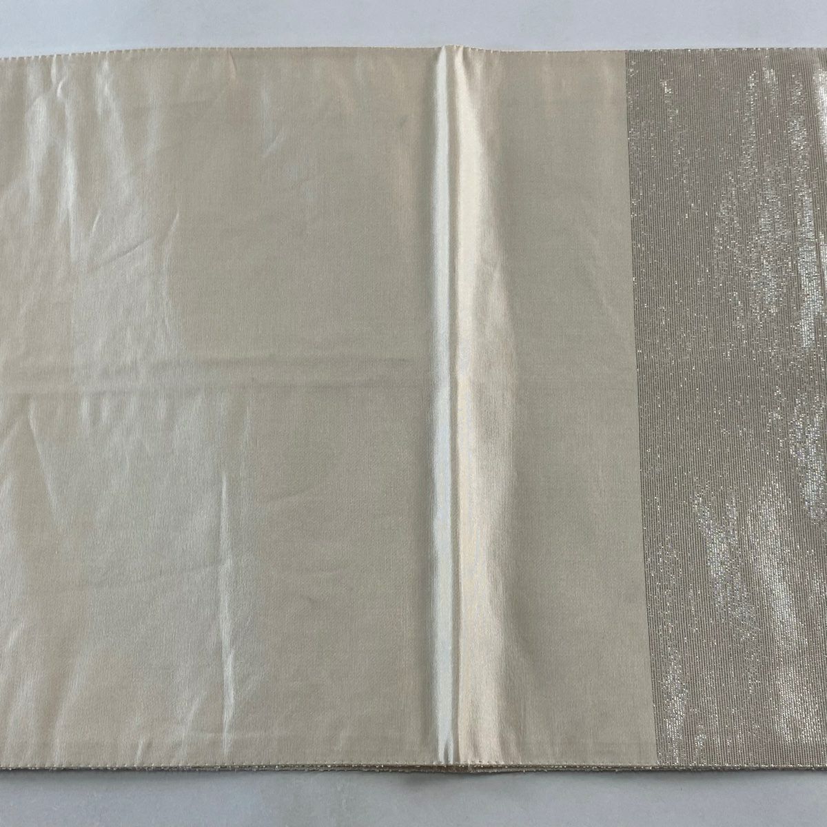 【庫存清倉】 袋帶 美品 秀品級 雲紋 草花紋紋 金金箔 螺鈿金金箔 金色 六通 純蠶絲