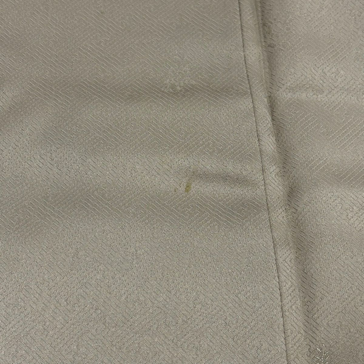 【庫存清倉】 付下 身長161.5cm 袖長62cm S 雙層 雪輪 秋草 刺繡 金銀彩 灰茶 純蠶絲 優品級