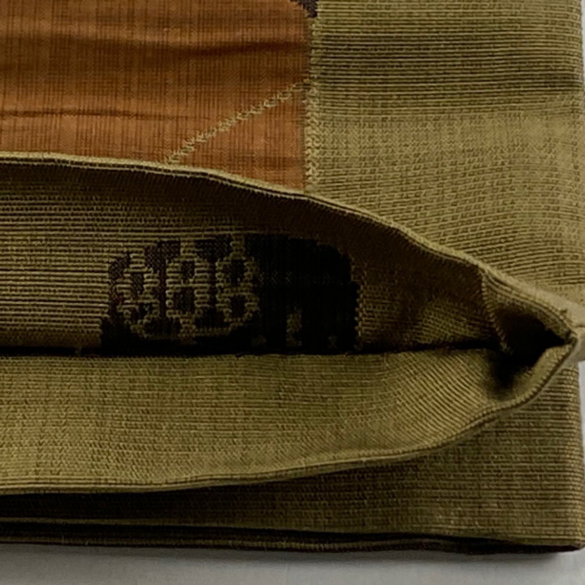 【庫存清倉】 袋帶 美品 秀品級 有落款 紬織織 色紙 椿 茶 六通 純蠶絲
