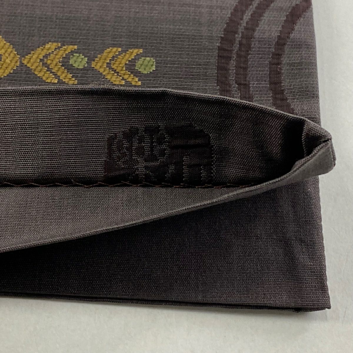 【庫存清倉】 袋帶 優品級 有落款 紬織織 動物 花朵 刺繡 灰紫 六通 純蠶絲