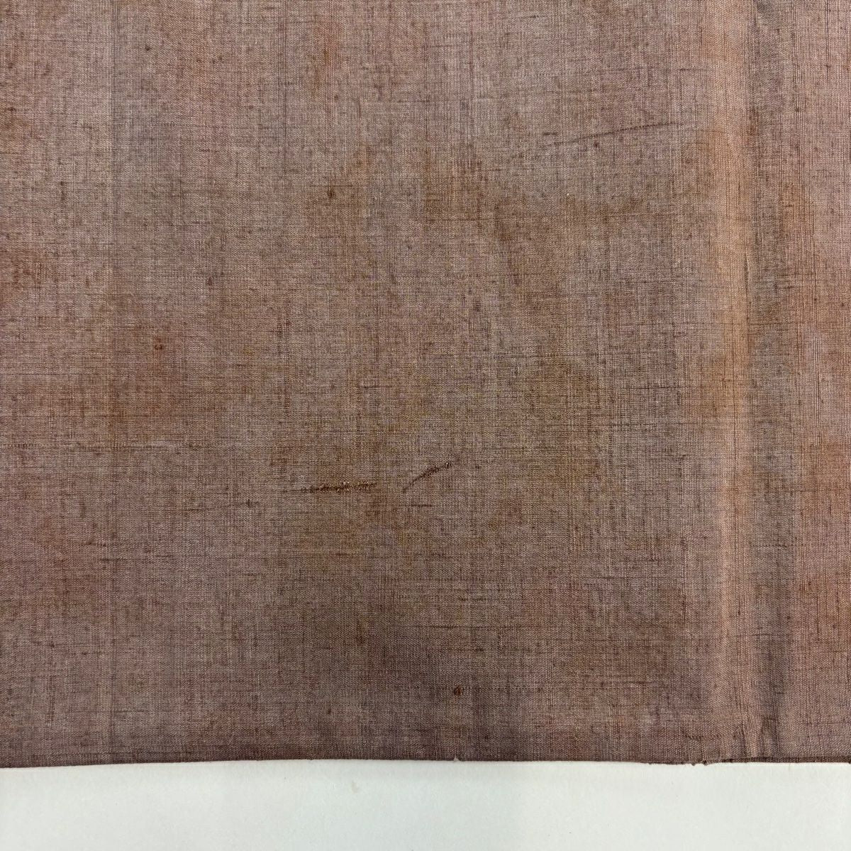 【庫存清倉】 袋帶 美品 秀品級 紬織織 草花紋紋 霞 刺繡 茶紫 お太鼓柄 純蠶絲
