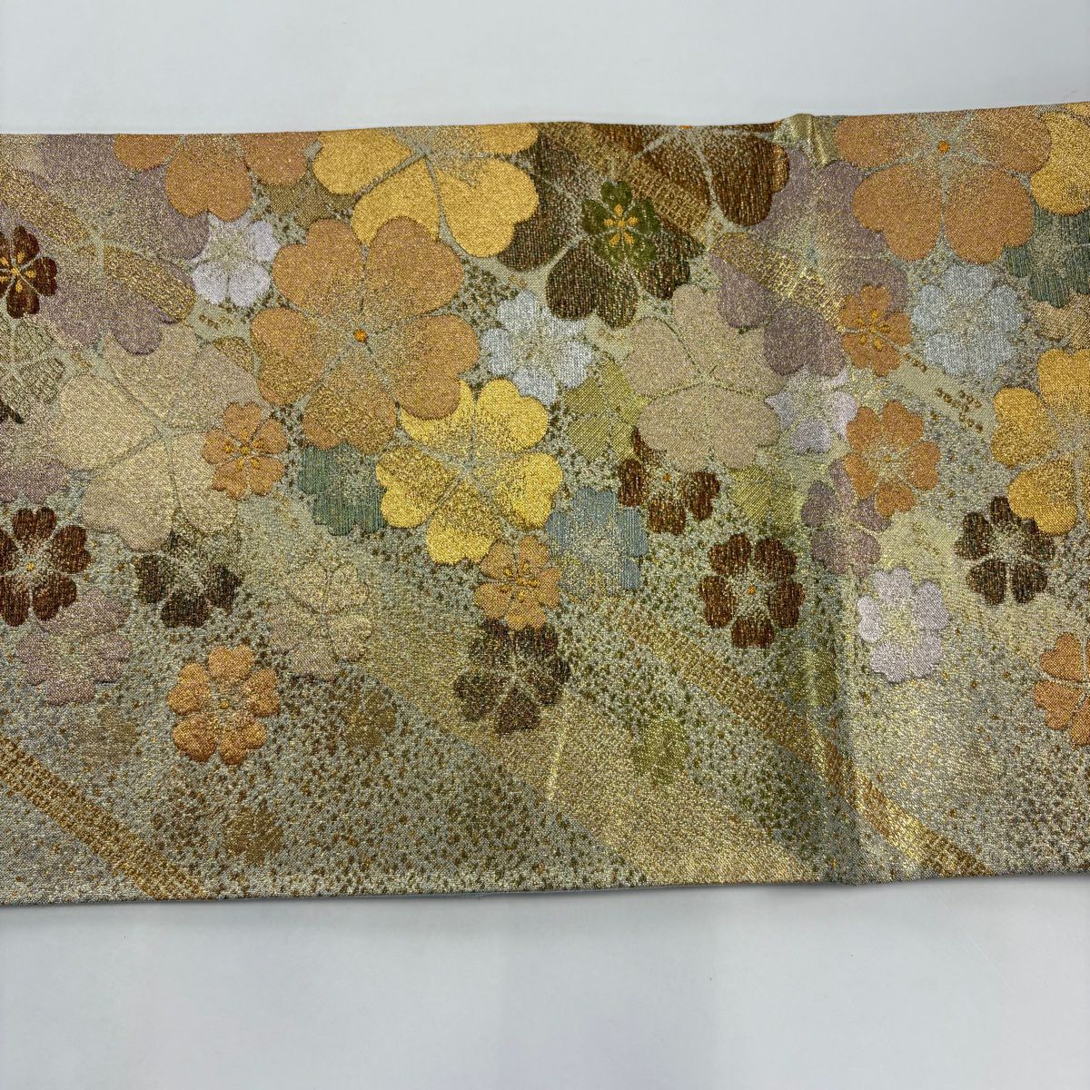 【庫存清倉】 袋帶 優品級 櫻花 金絲 金金箔 金色 六通 純蠶絲