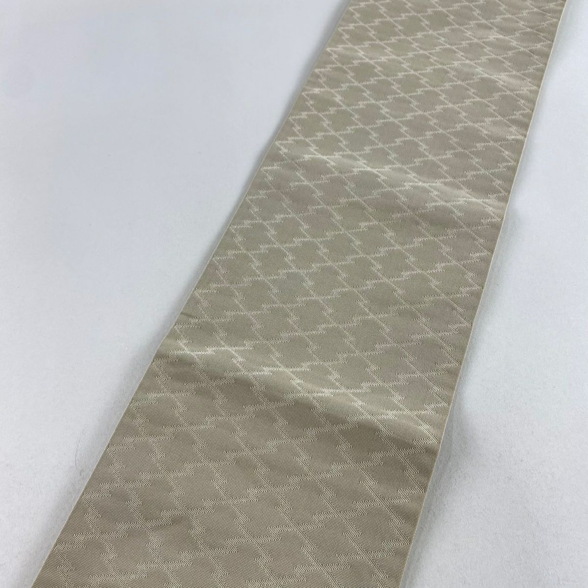 【庫存清倉】 半幅帶 美品 優品級 楓 樣式 黃土色 化纖