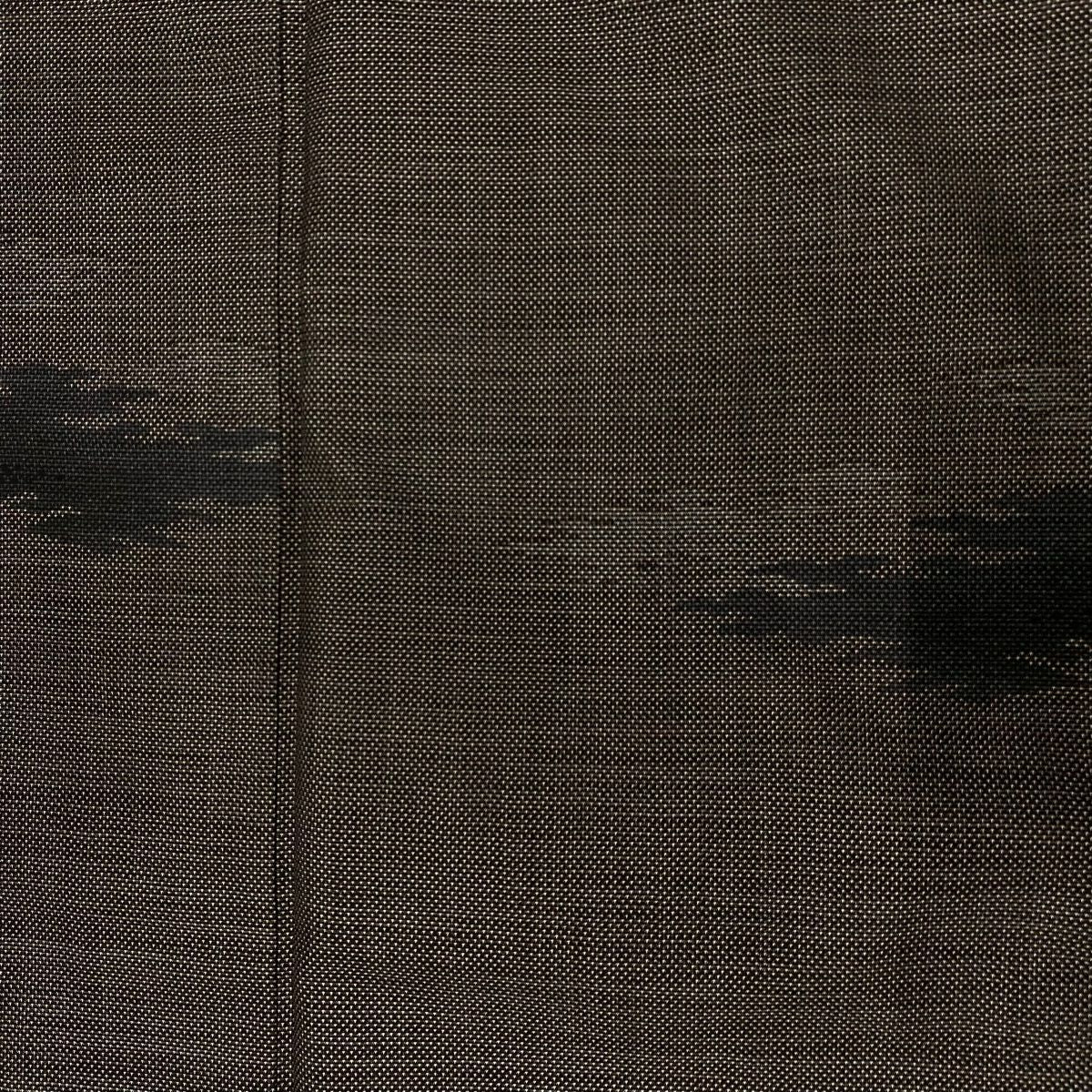 【庫存清倉】 紬織 身長151.5cm 袖長66cm M 雙層 霞 焦茶 純蠶絲 美品 秀品級