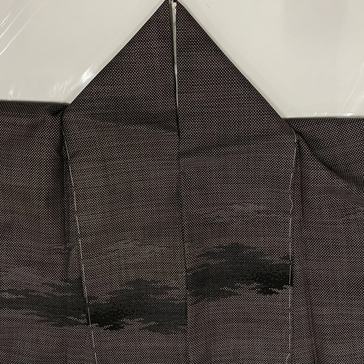 【庫存清倉】 紬織 身長151.5cm 袖長66cm M 雙層 霞 焦茶 純蠶絲 美品 秀品級