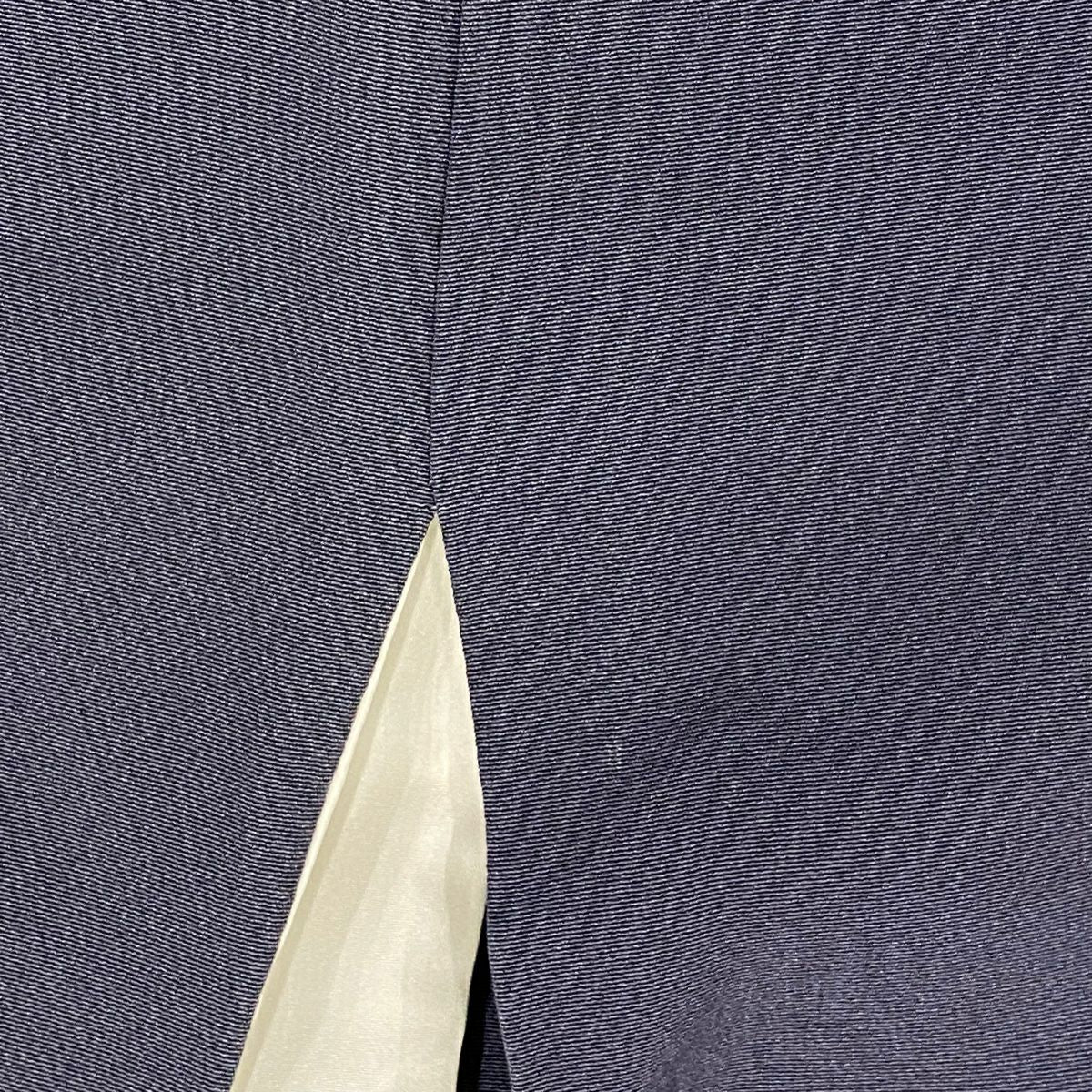 【庫存清倉】 付下 身長158cm 袖長65.5cm M 雙層 落款有 仙鶴 鹿子紋 金線 金銀彩 灰色 純蠶絲 優品級 一個紋