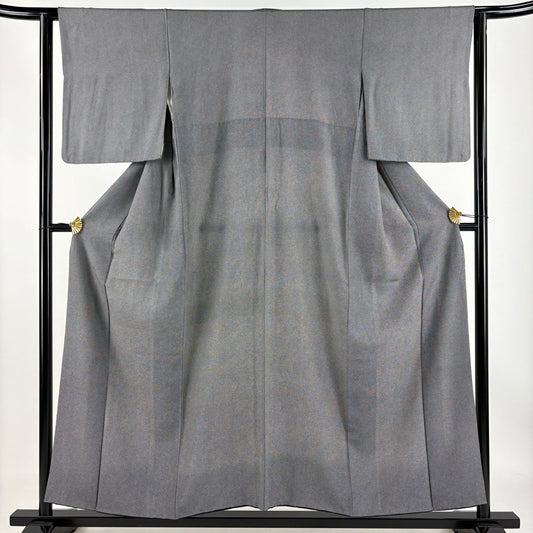 【庫存清倉】 江戶小紋 身長154.5cm 袖長61.5cm S 雙層 鮫 黑灰 純蠶絲 優品級