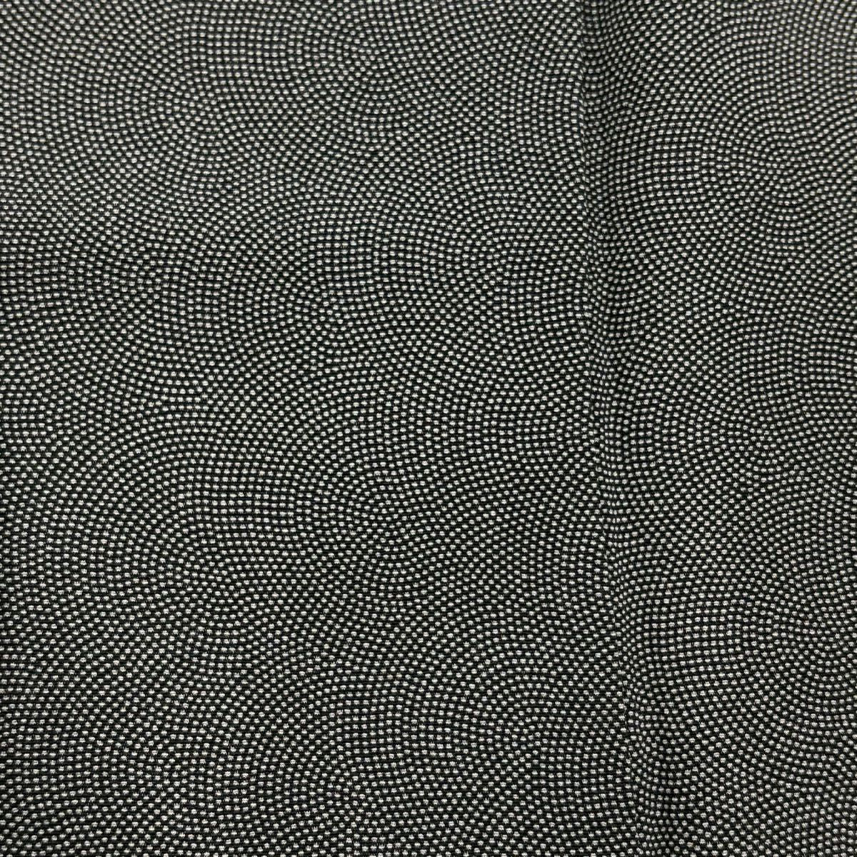 【庫存清倉】 江戶小紋 身長154.5cm 袖長61.5cm S 雙層 鮫 黑灰 純蠶絲 優品級