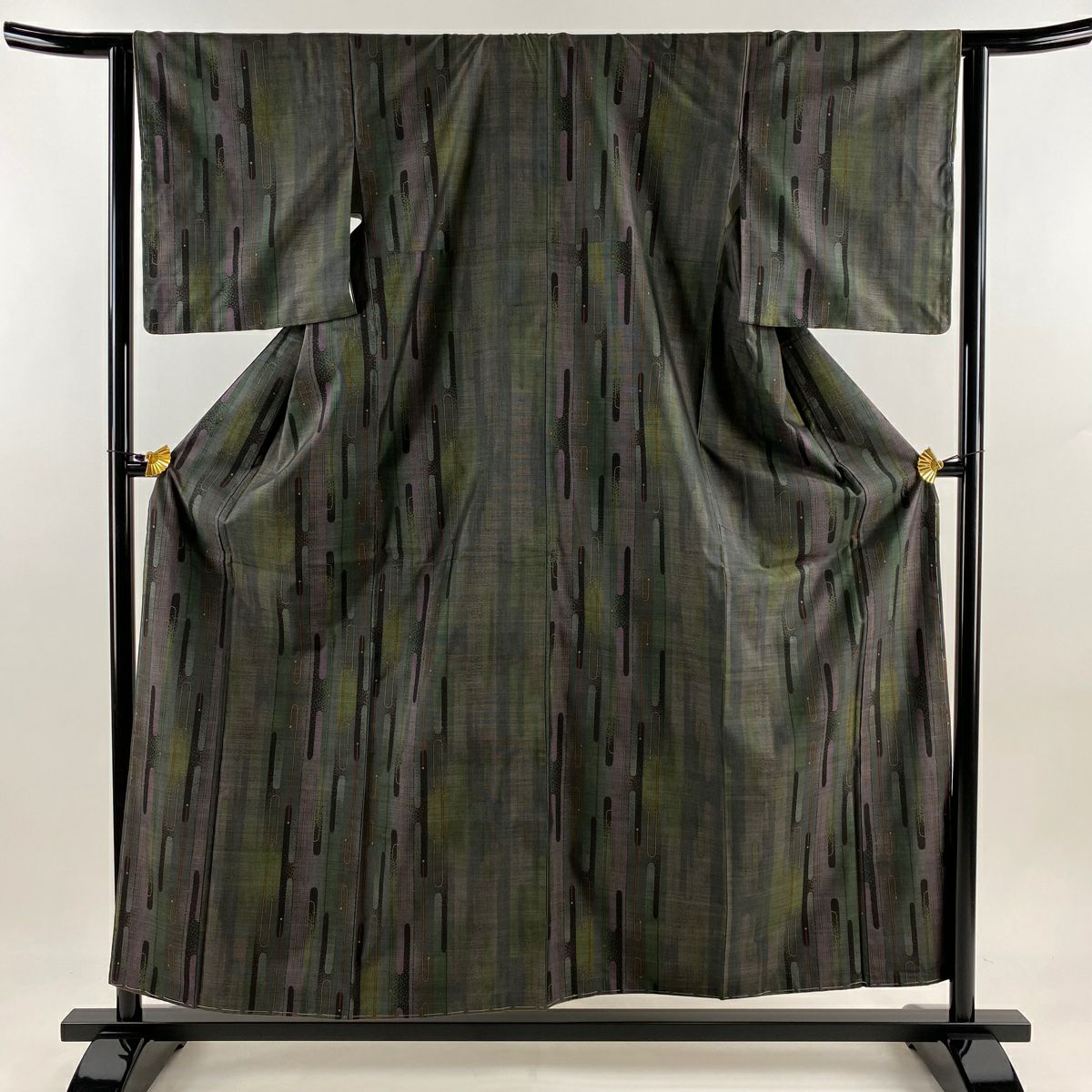 【庫存清倉】 紬織 身長156.5cm 袖長62.5cm S 雙層 壺垂 茶紫 純蠶絲 美品 秀品級