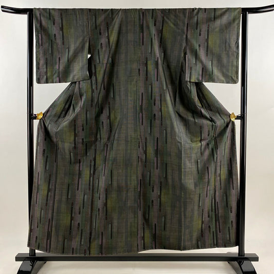 【庫存清倉】 紬織 身長156.5cm 袖長62.5cm S 雙層 壺垂 茶紫 純蠶絲 美品 秀品級