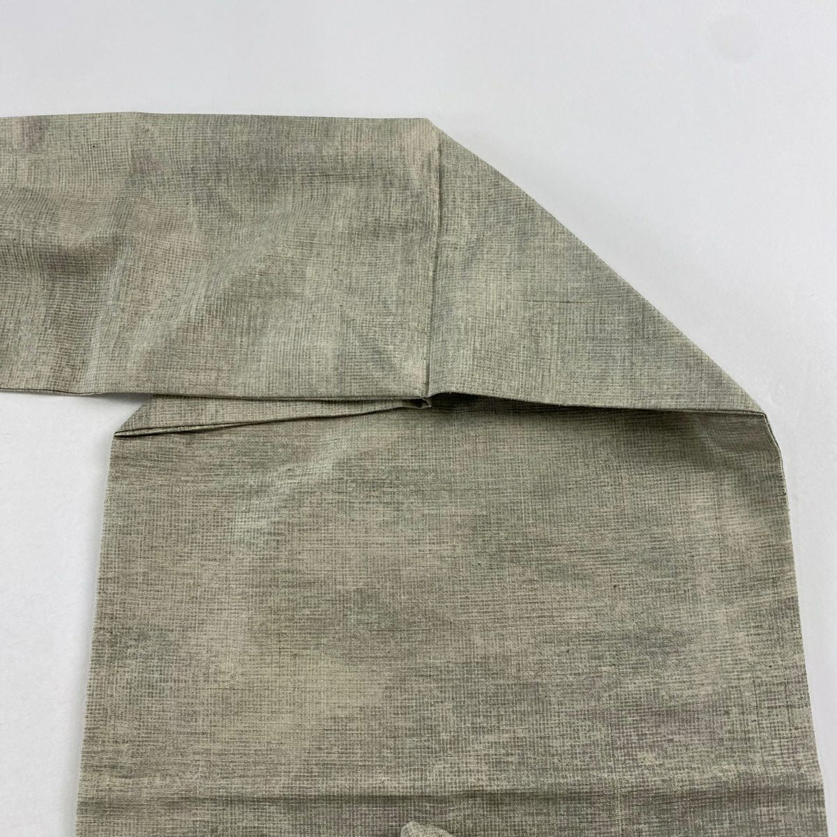 【庫存清倉】 名古屋帶 美品 秀品級 花 幾何學 灰色 純蠶絲