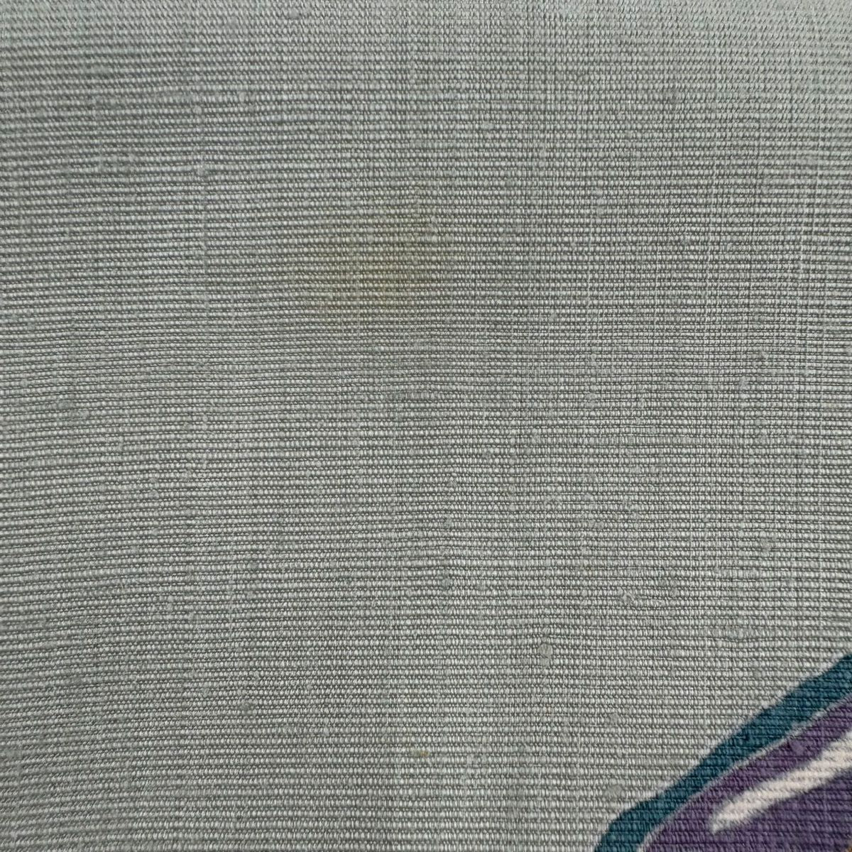 【庫存清倉】 名古屋帶 優品級 草花紋紋 幾何學 金金箔 金絲 淺綠 純蠶絲