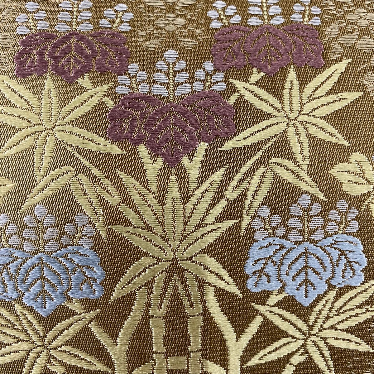 【庫存清倉】 袋帶 美品 秀品級 桐 竹子 茶 六通 純蠶絲