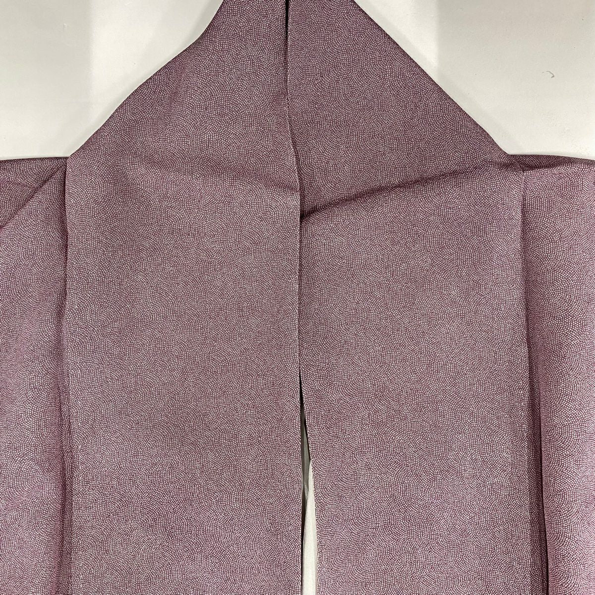 【庫存清倉】 付下 身長155cm 袖長62.5cm S 雙層 落款有 家屋 草花紋紋 紅紫 純蠶絲 名品級