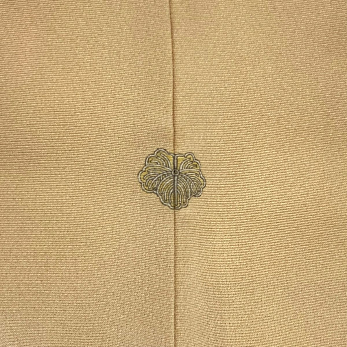 【庫存清倉】訪問服 身長157.5cm 袖長64cm M 雙層 櫻花 竹子葉 金銀彩 金絲 米色 純蠶絲 優品級 一個紋