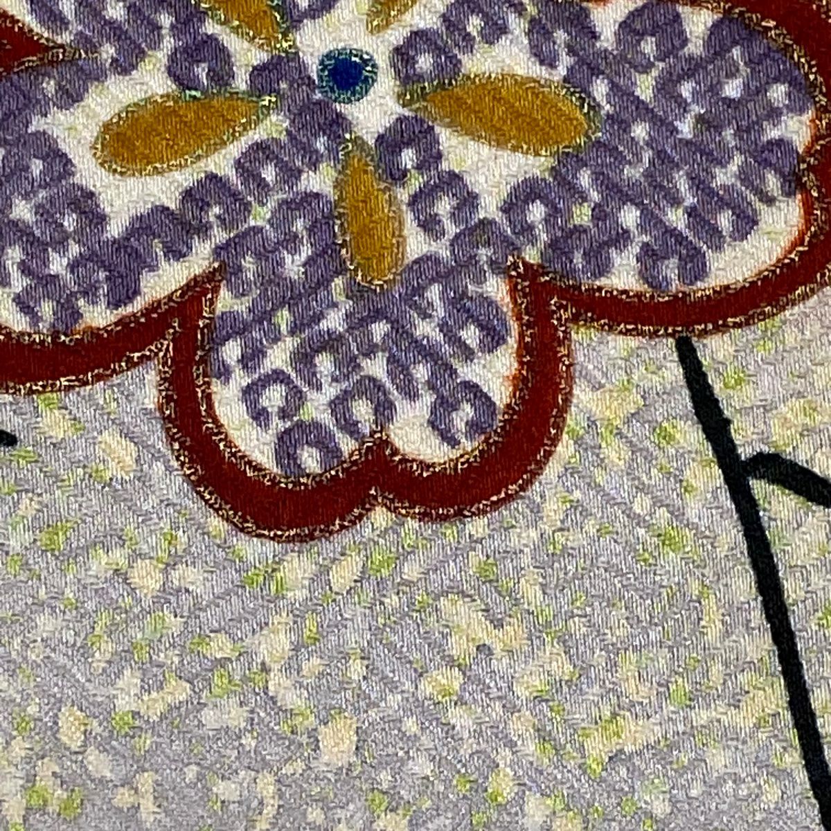 【庫存清倉】 付下 身長153cm 袖長63cm S 雙層 菊花 梅花 金銀彩 漸層 淺茶 純蠶絲 優品級