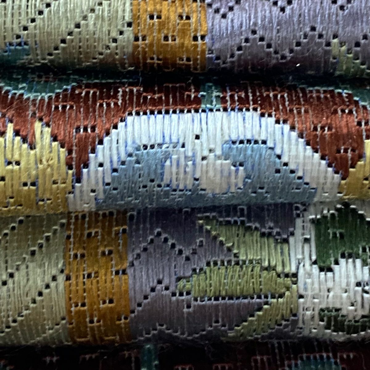 【庫存清倉】 袋帶 美品 逸品級 華紋 刺繡 金線 灰綠 全通 純蠶絲