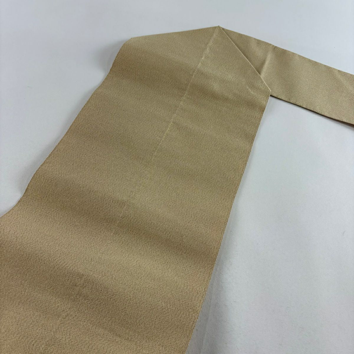 【庫存清倉】 名古屋帶 優品級 八寸名古屋帶 松樹葉仕立 明綴 仙鶴 金銀絲 金通し 米色 純蠶絲