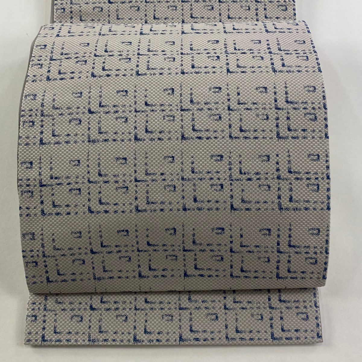 【庫存清倉】 袋帶 美品 優品級 大和 幾何學 灰茶 全通 純蠶絲