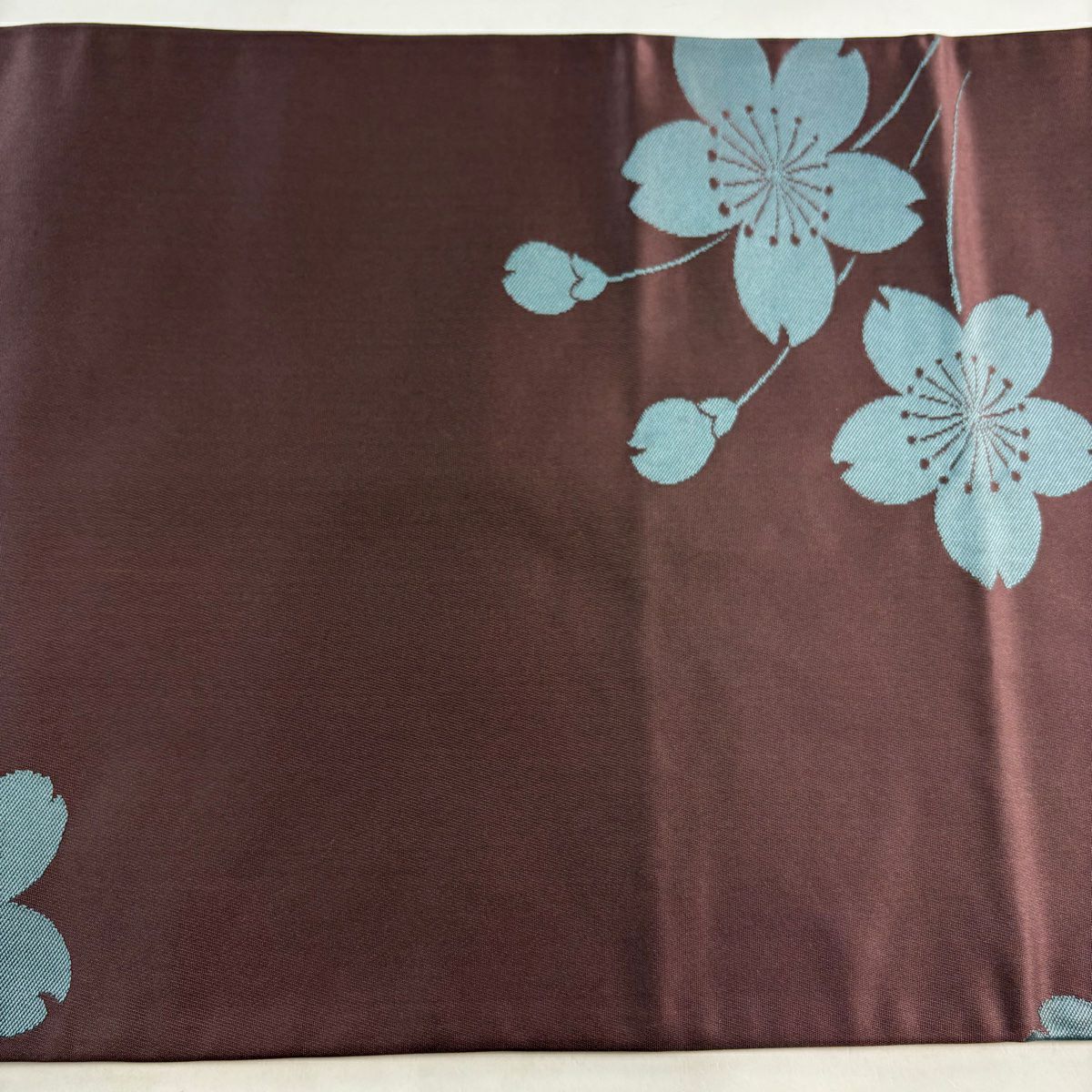 【庫存清倉】 袋帶 逸品級 辻村ジュサブロー 落款 櫻花 茶紫 六通 純蠶絲