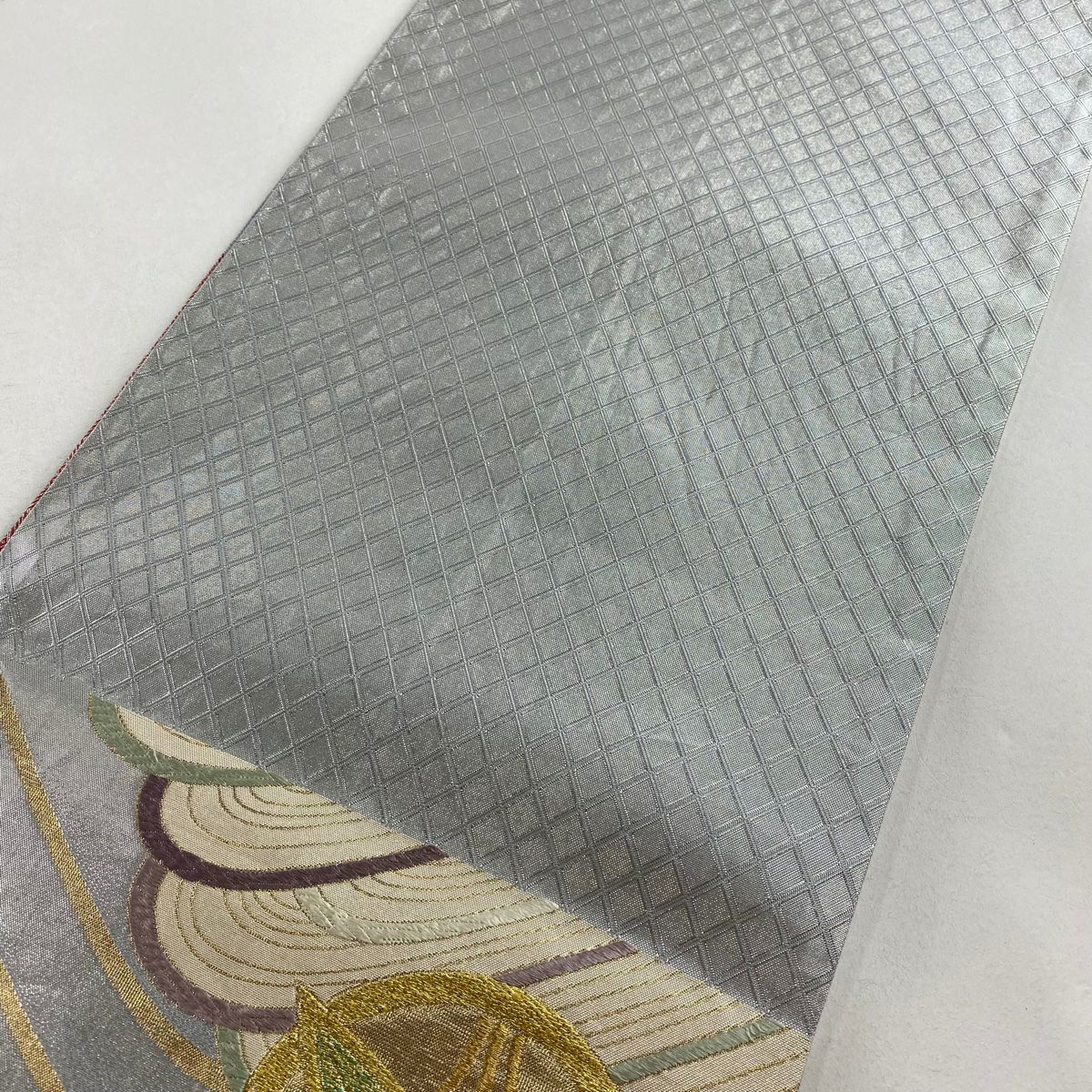 【庫存清倉】 袋帶 優品級 波 蝶 金絲 金金箔 灰 深藍 六通 純蠶絲