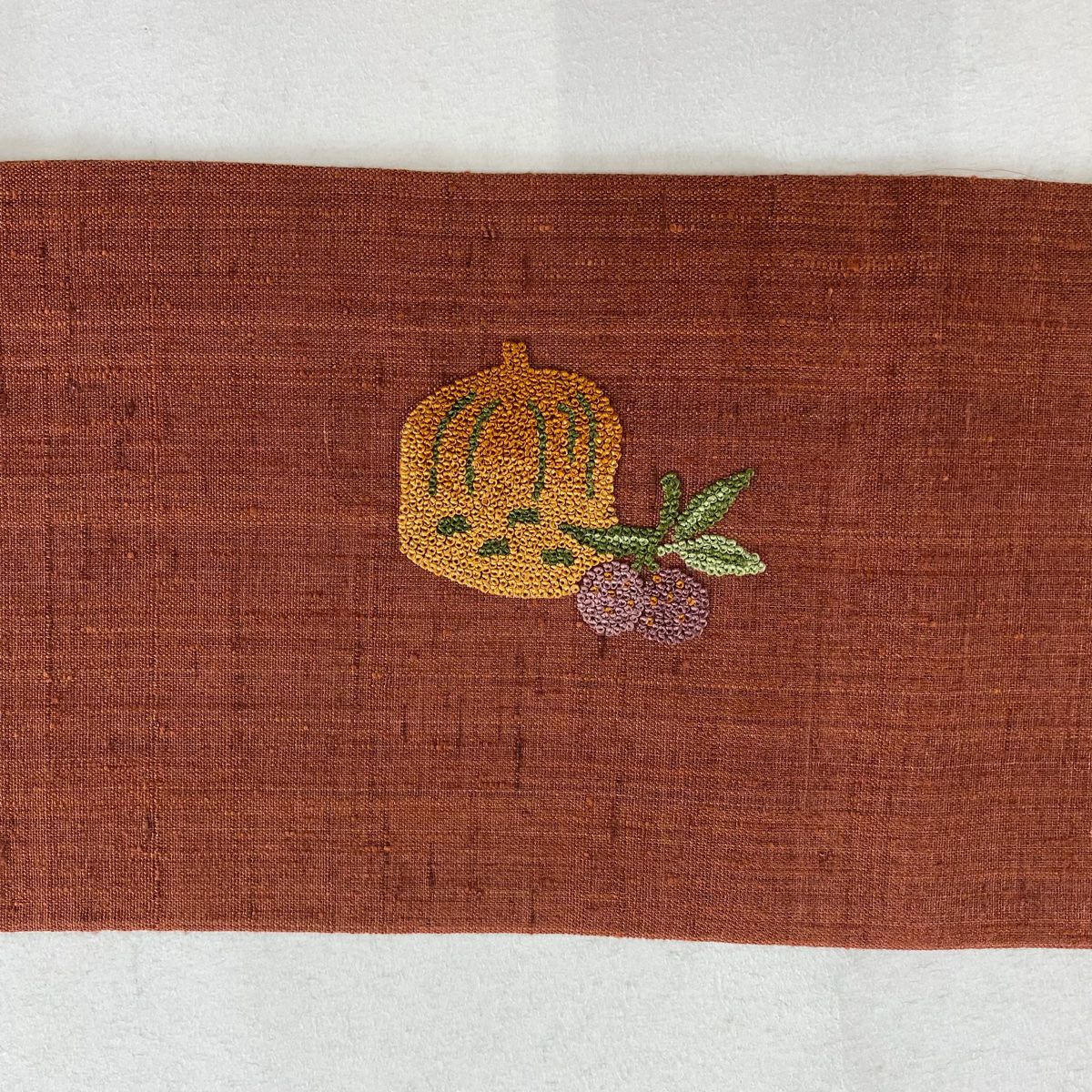 【清倉特賣】 名古屋帶 優品級 紬織織 生物 刺繡 紅茶 純蠶絲