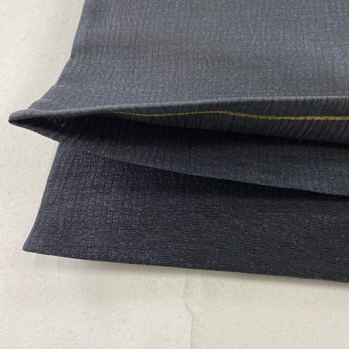 【庫存清倉】 袋帶 美品 名品級 夏帶 波 幾何圖案 金銀彩 灰 深藍色 正蠶絲
