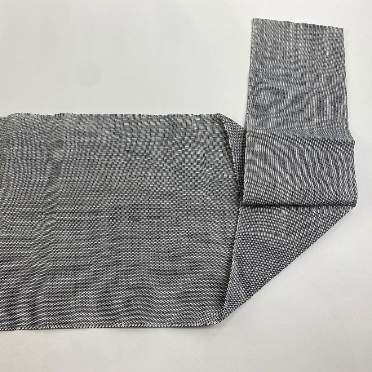【清倉特賣】 名古屋帶 名品級 夏帶 松樹葉仕立 八寸名古屋帶 蟹 灰色 純蠶絲