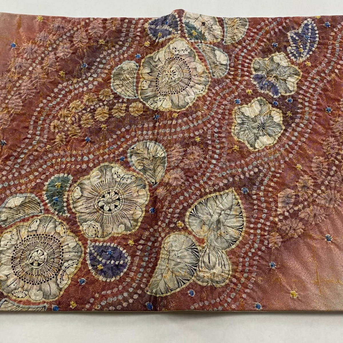 【庫存清倉】 袋帶 美品 名品級 草花紋紋 金金箔 粉紅色 大鼓圖案 純蠶絲