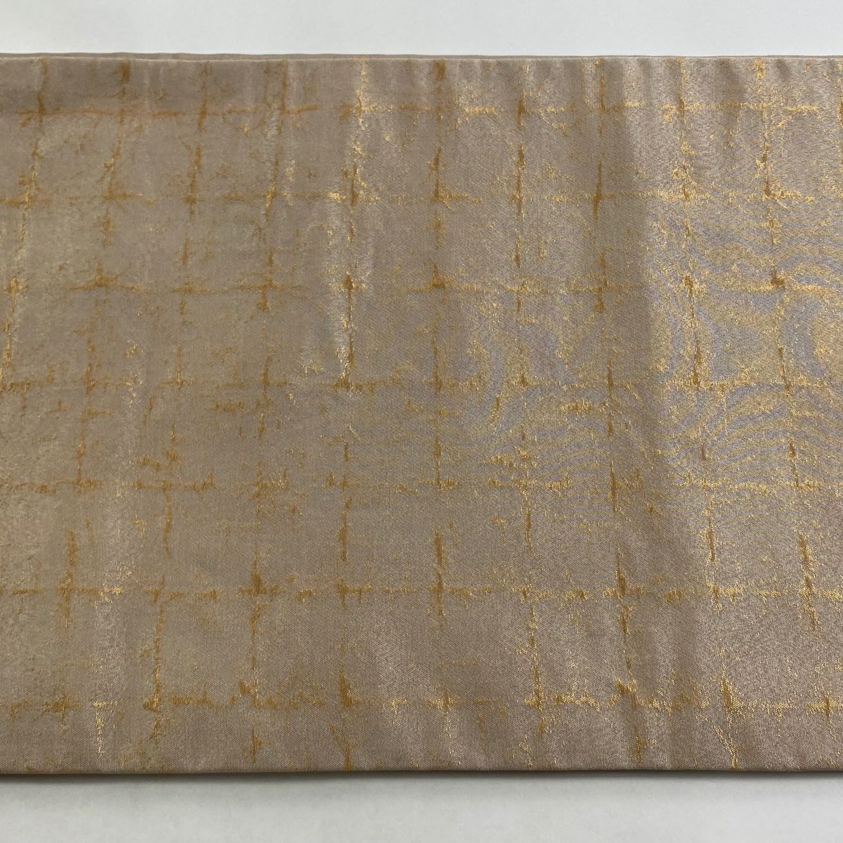 【庫存清倉】 袋帶 美品 名品級 草花紋紋 金金箔 粉紅色 大鼓圖案 純蠶絲