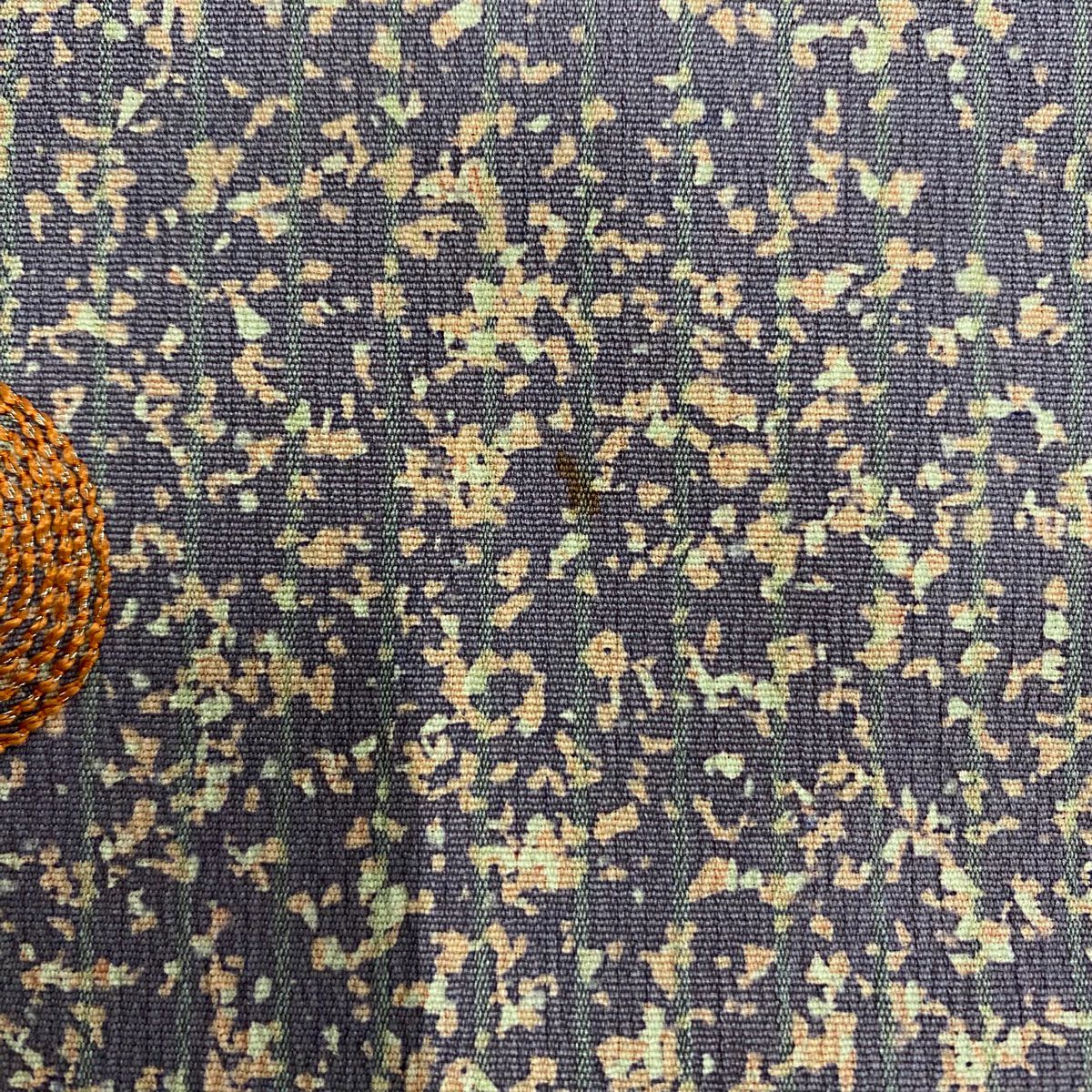 【庫存清倉】 付下 身長162cm 袖長64cm M 雙層 紋理 渦紋 銀線 刺繡 紫 純蠶絲 優品級 一個紋