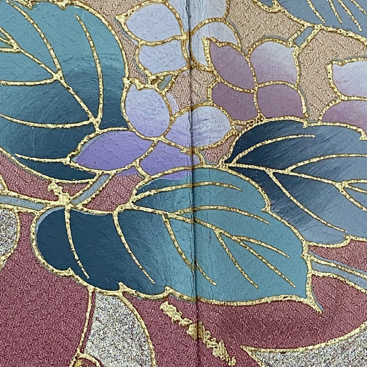 【庫存清倉】訪問服 身長163.5cm 袖長66cm M 雙層 紫陽花 櫻花 金銀彩 漸層 粉色 純蠶絲 優品級