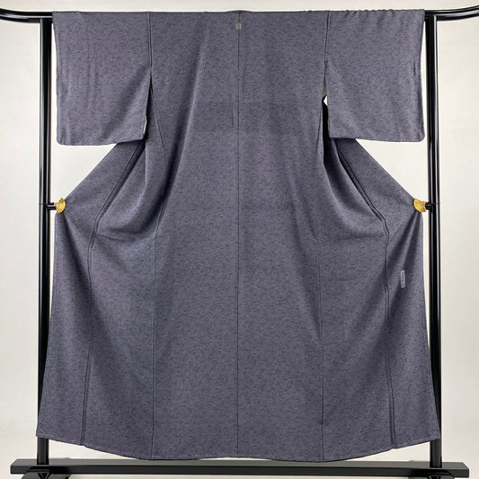 【庫存清倉】 江戶小紋 身長155cm 袖長62.5cm S 雙層 古今城孔 有落款 松樹竹子梅花 黑灰 純蠶絲 名品級 一個紋