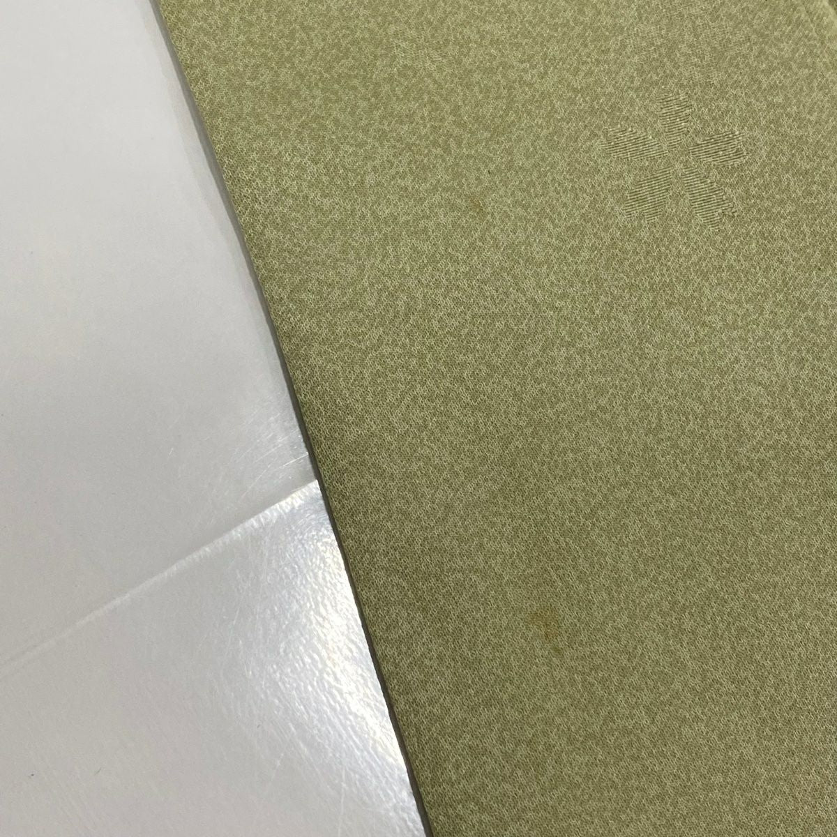 付下 身長161cm 袖長63.5cm S 雙層 雪輪 松樹 金銀彩 蓬色 純蠶絲 優品級