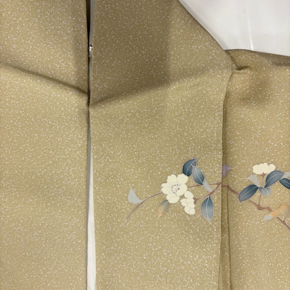 訪問服 身長160cm 袖長62cm S 雙層 枝花 漸層 米色 純蠶絲 美品 秀品級