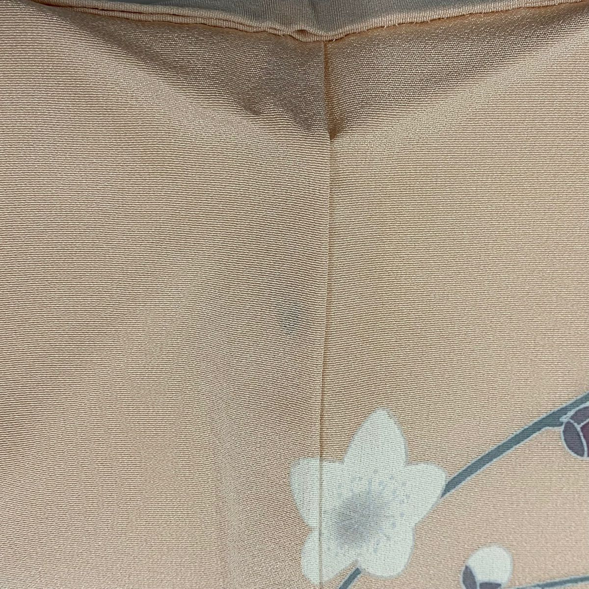 訪問服 身長159cm 袖長64cm M 雙層 落款あり 蝶 菊花 漸變 淡粉色 純蠶絲 名品級