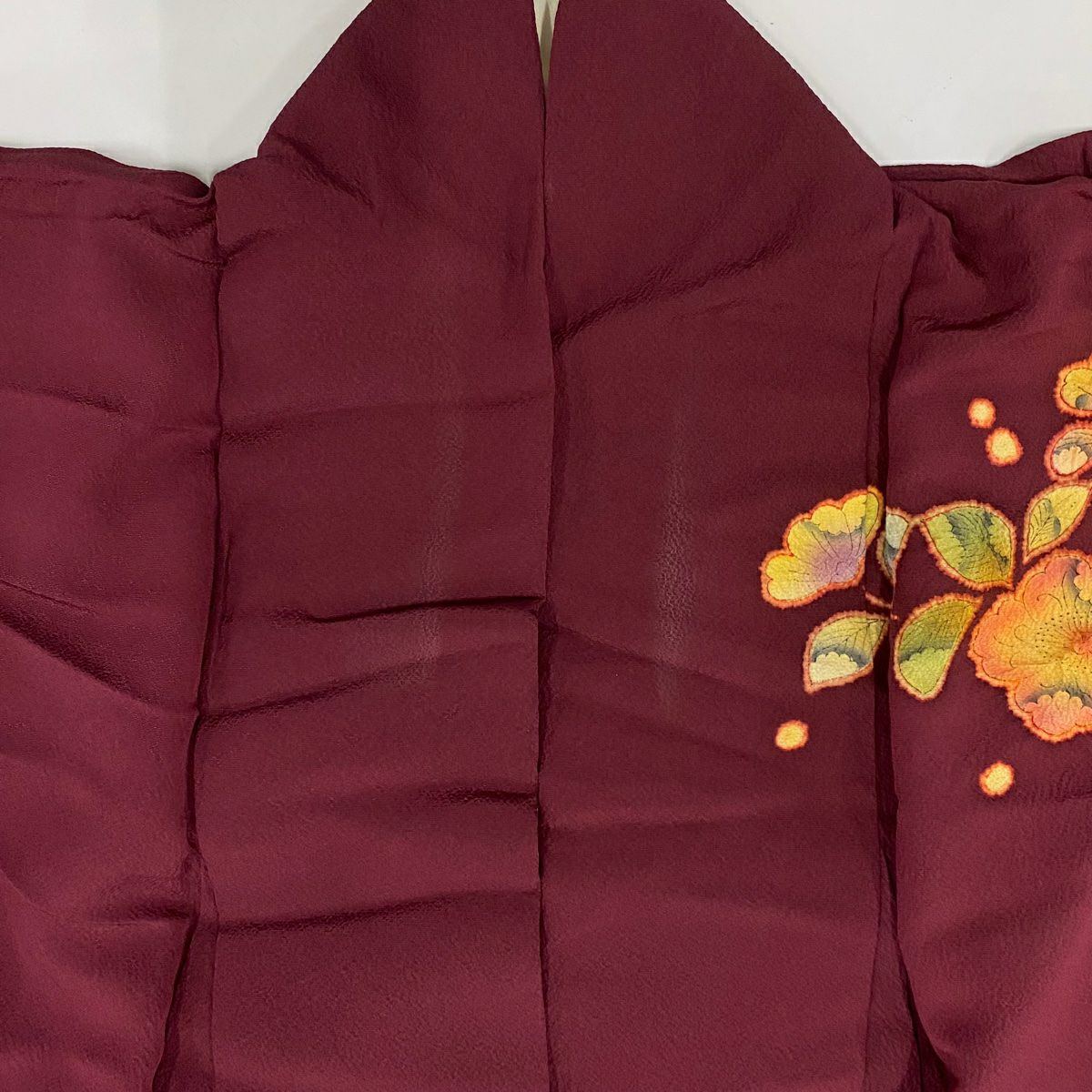 【庫存清倉】振袖禮服 身長161.5cm 袖長66cm M 雙層 落款有 辻花染 漸層 紅紫 純蠶絲 名品級
