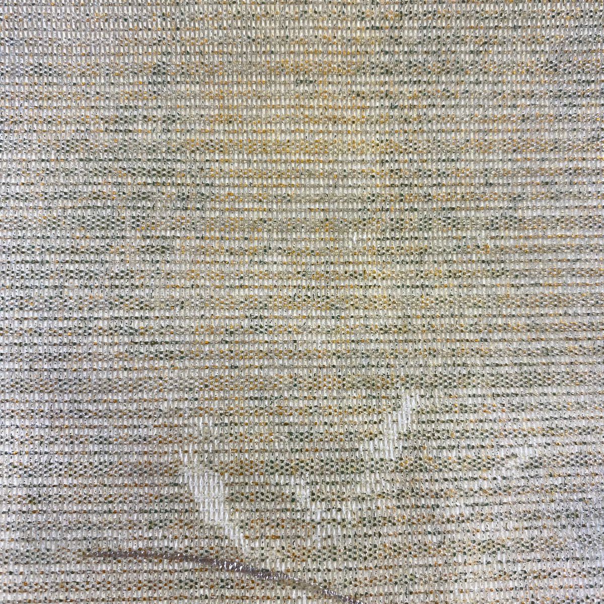 名古屋帶 秀品級 夏帶 菊花 撫子 刺繡 金銀彩 奶油色 純蠶絲